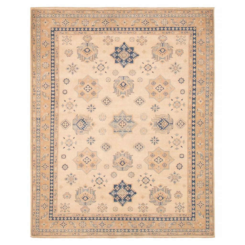 ECARPETGALLERY Hand-knotted Finest Ghazni Ivory Wool Rug - 8'1 x 9'11