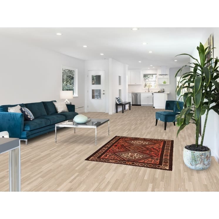 Tribal Geometric Hamedan Persian Vintage Area Rug Handmade Wool Carpet - 3'8"x 4'10"