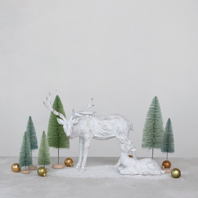 Resin Standing Deer - White