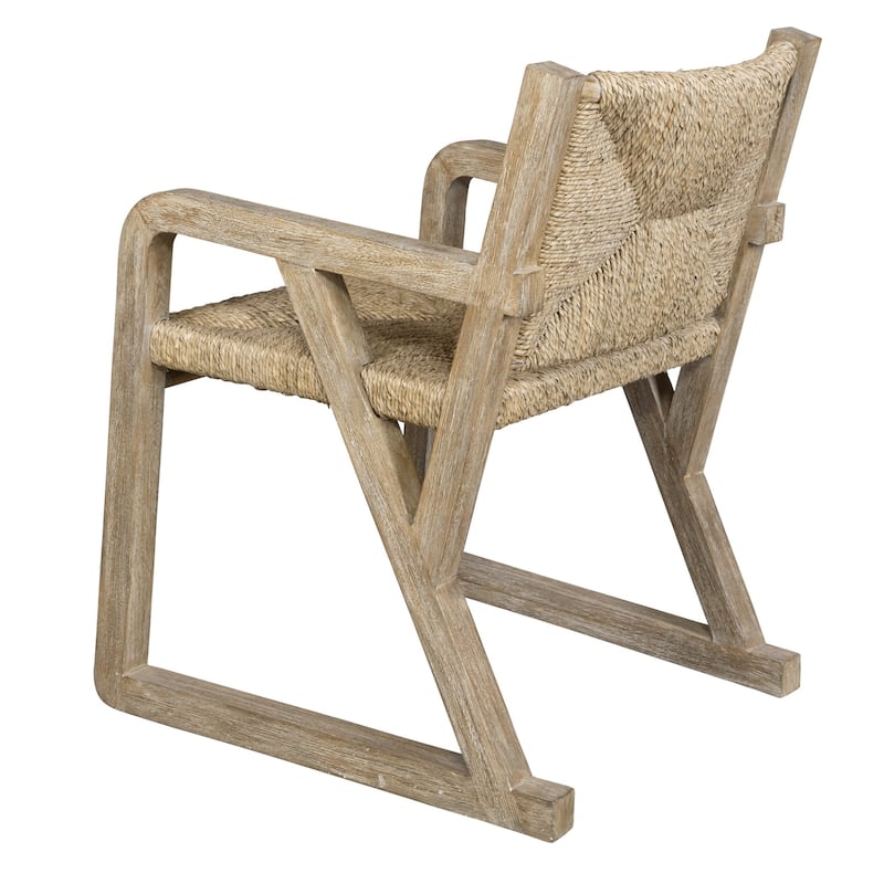 Seagrass Woven Wooden Framed Dining Chair - 32" - Brown