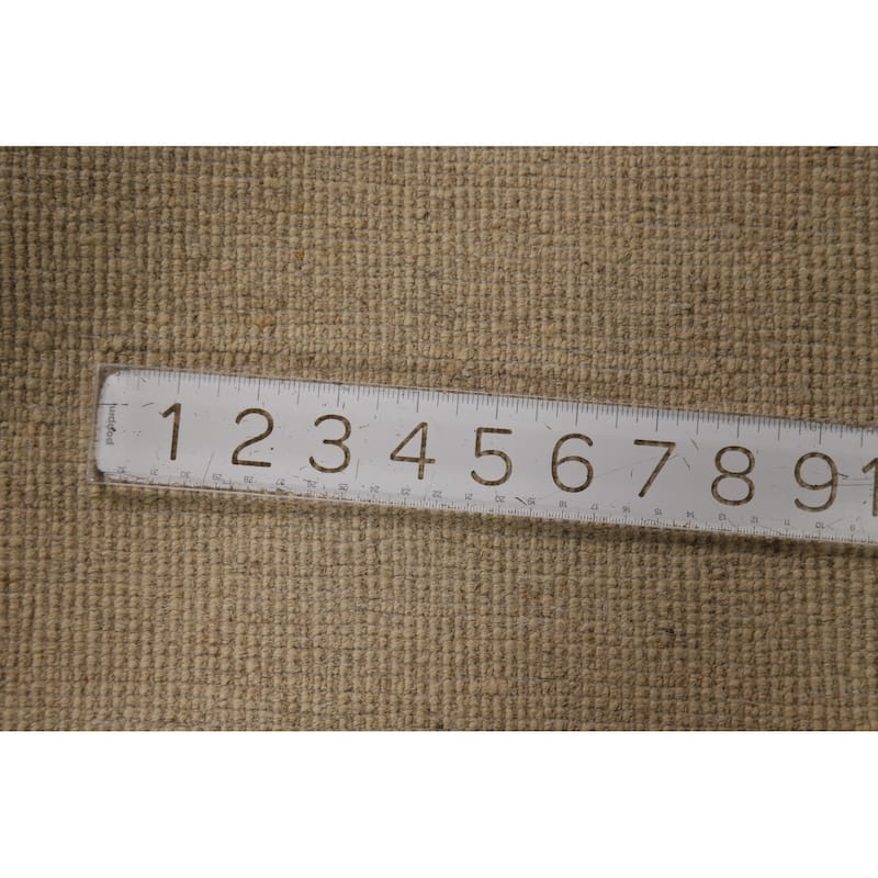 Solid Modern Gabbeh Oriental Runner Rug Handmade Wool Carpet - 3'1"x 9'9"