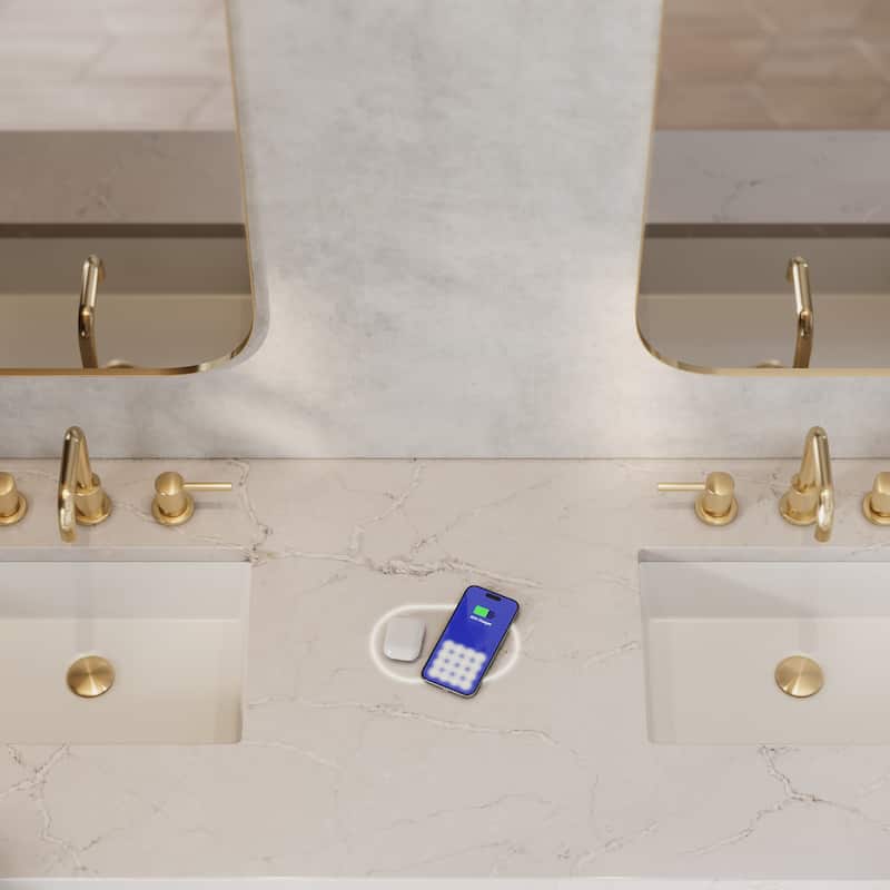 James Martin Vanities 050-S72-FP-SNK 72" Engineered Stone Vanity Top - Victorian Silver