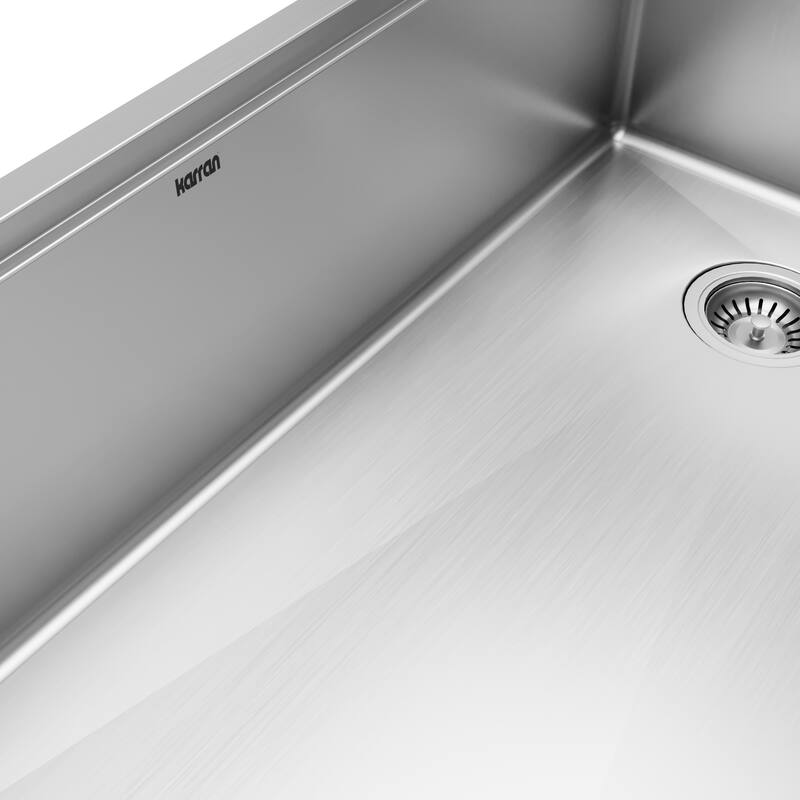 Karran Elite WS-39-PK1 Undermount 39" Single Bowl Stainless Steel Workstation Kitchen Sink