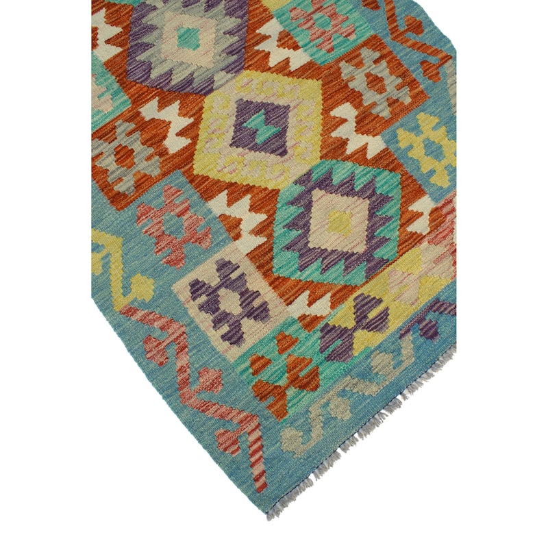 Flatweave Kathi Red/Grey Rug - 2'6" x 4'2"
