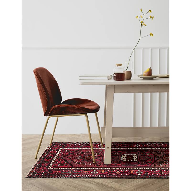 ECARPETGALLERY Hand-knotted Andelz Red Wool Rug - 3'2 x 6'9