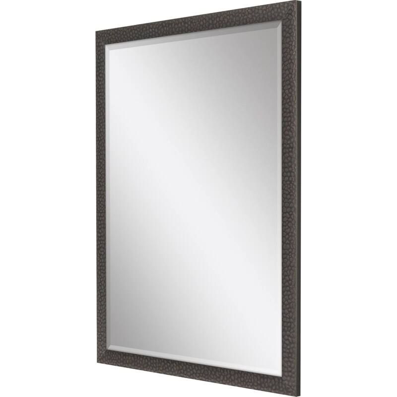HomeRoots 39" Dark Brown Solid Wood Framed Accent Mirror - 27.00 in. x 39.00 in. x 2.00 in.