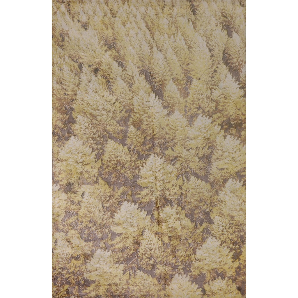 Multi-Color Abstract Oriental Area Rug Hand-Knotted Wool Carpet - 6'0" x 9'0"