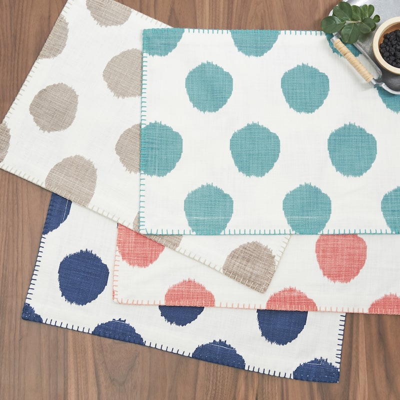 Dot Cotton Placemat Set of 6 - Machine Washable