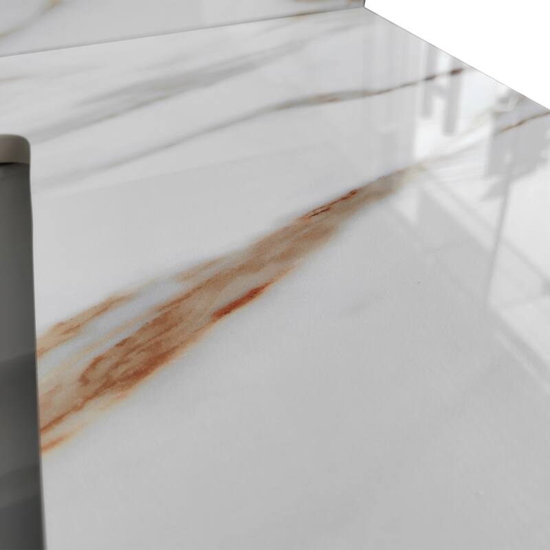 31 Inch Marble Vanity Top,Bathroom Vanity Top with Undermount Rectangular Middle Sink and 4 Inch Height Backsplash