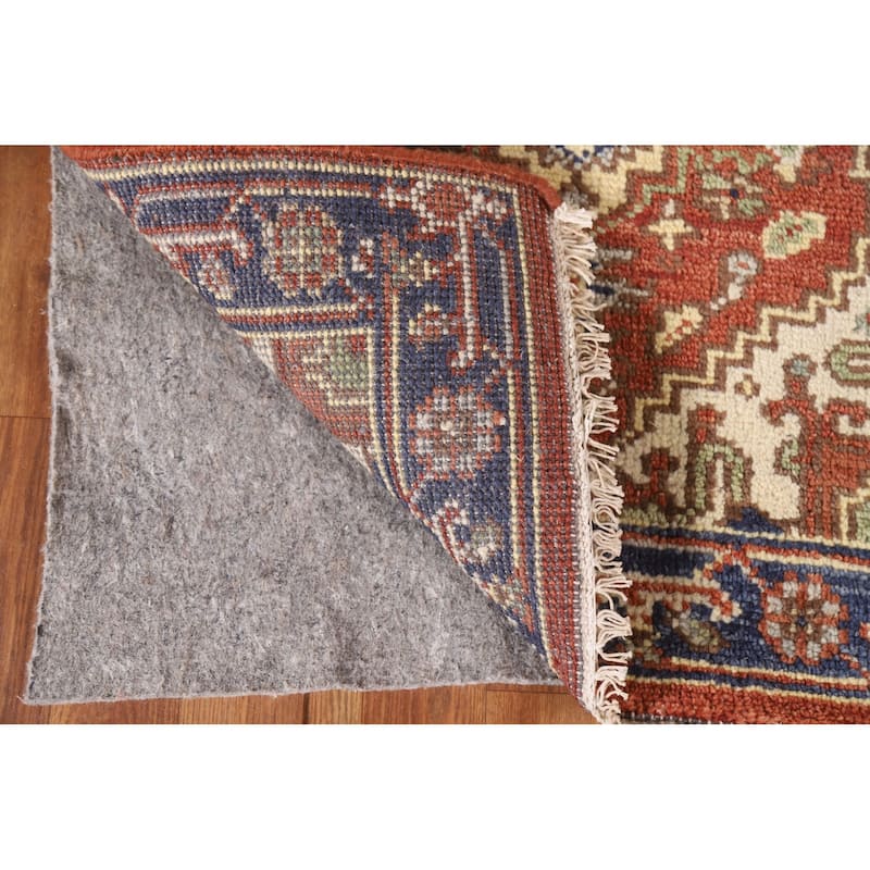 Orange Heriz Indian Runner Rug Hand-knotted Wool Carpet - 2'6"x 7'11"