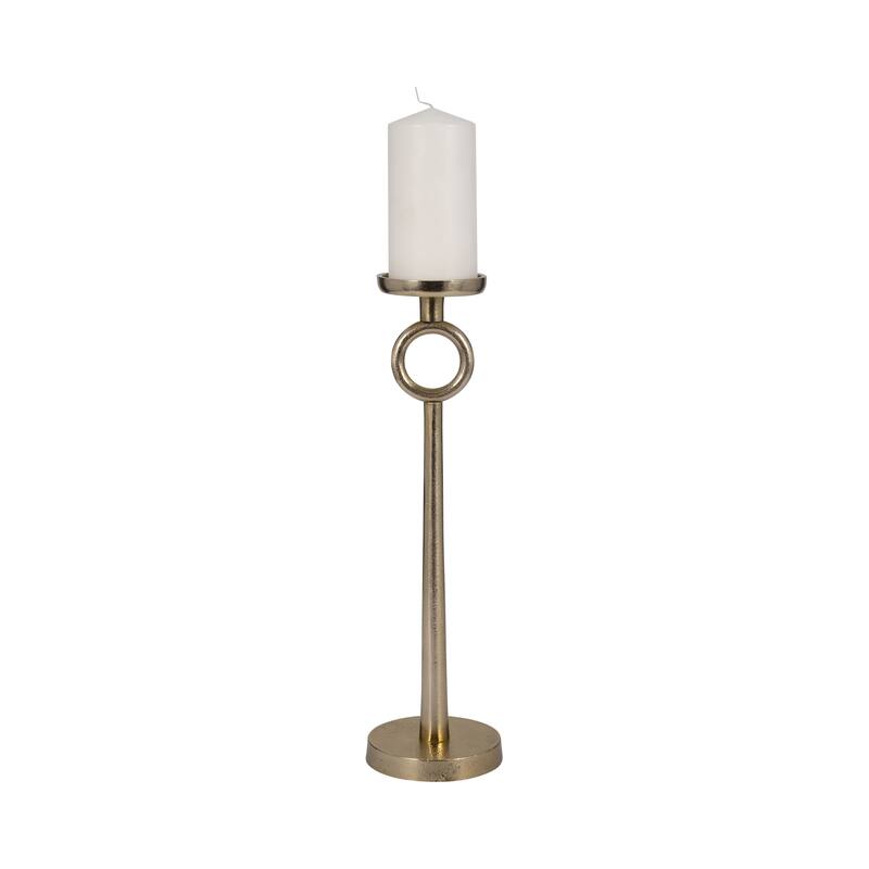 Sagebrook Home Simple Black Modern Iron Candle Holder