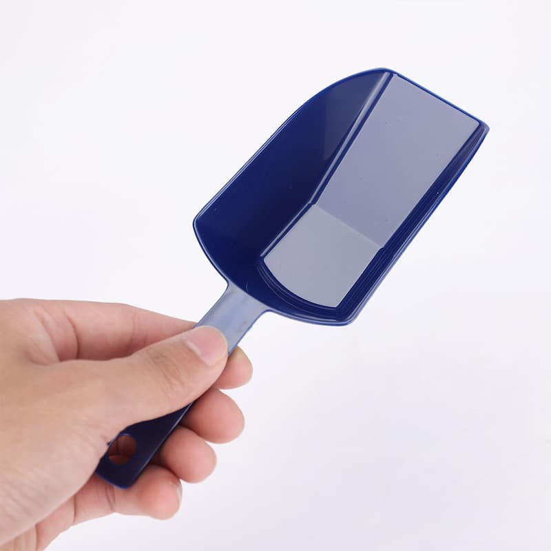 Household Kitchen Plastic Flour Sugar Spice Cereal Rica Ice Shovel Scoop 2pcs - Dark Blue