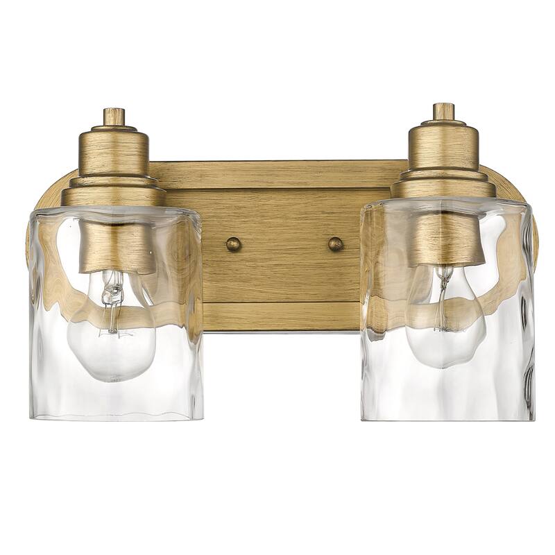 Lumley 2-light Bath/ Vanity Fixture w/ Optic Glass