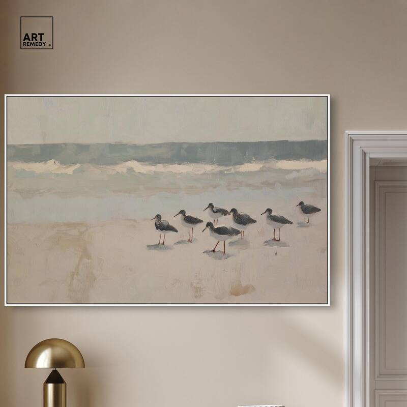Seagulls at the Beach II Canvas by Art Remedy