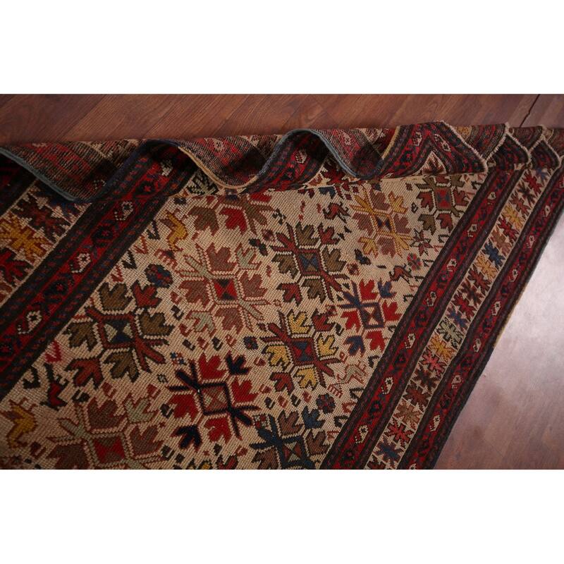 Kazak Vegetable Dye Foyer Rug Hand-Knotted Wool Carpet - 3'5"x 5'3"