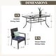 preview thumbnail 39 of 69, MAISON ARTS 7/8 Pieces Outdoor Patio Dining Set, 6 PE Rattan Chairs with Cushions and 1 Rectangle Metal Table