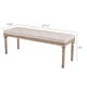 preview thumbnail 9 of 11, Linen Upholstered Tufted French Country Transitional Bench
