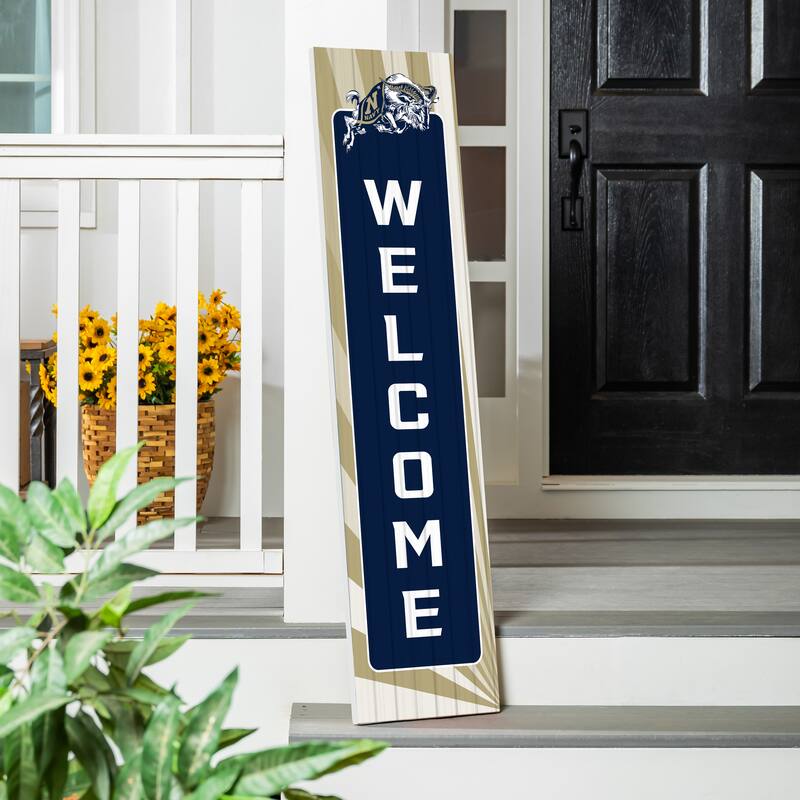 47" Porch Leaner Welcome Wall Sign, US Naval Academy - Navy