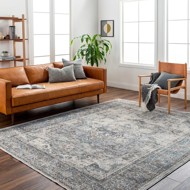 Helen Traditional Area Rug - 8' 10" x 12' 8" - Blue/Grey