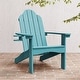preview thumbnail 36 of 55, Patio HDPS Adirondack Chair Plastic Weather Resistant Outdoor Chairs Set of 4 - 30 in.W x 35 in.D x 36.5 in.H