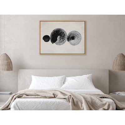 Kate and Laurel Sylvie Japandi 23 Beige Framed Canvas by Rocket Jack