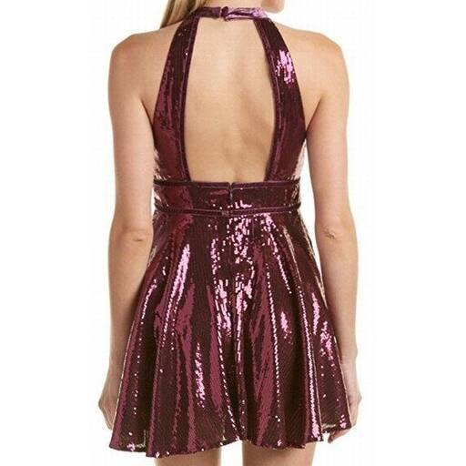 Shop Free People New Plum Purple Womens Size 6 Sequin Keyhole Sheath Dress Overstock 18305250