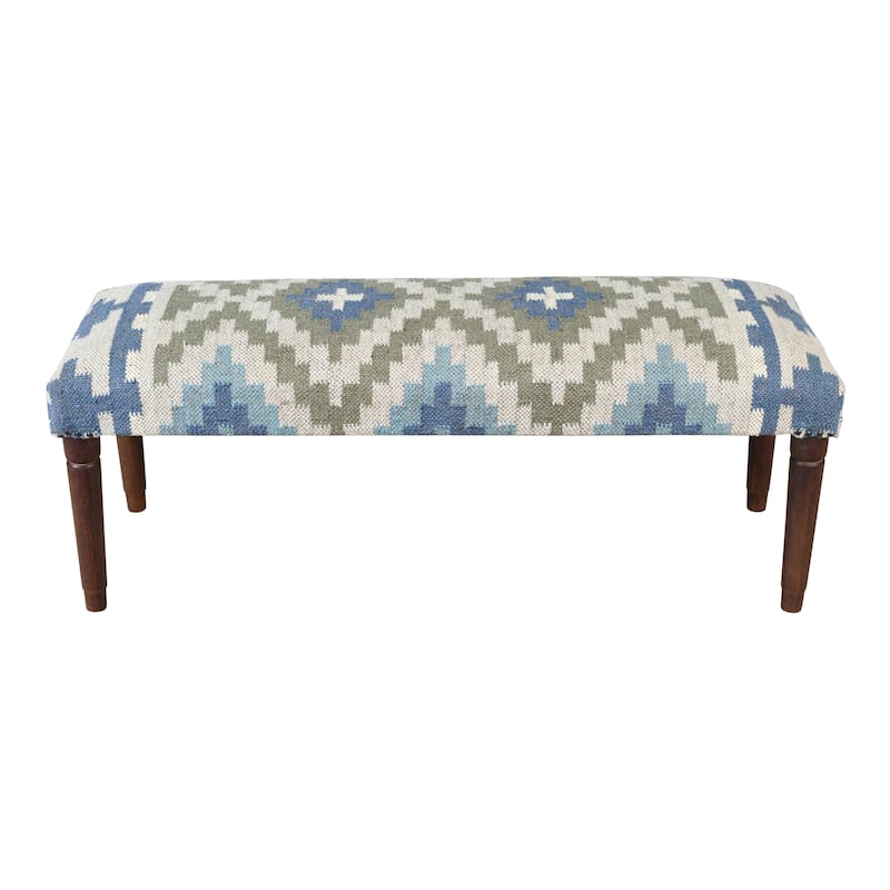 Sevita Salem Southwestern Upholstered Accent Bench Indoor Entryway Bench - 47" L x 16" W x 18" H