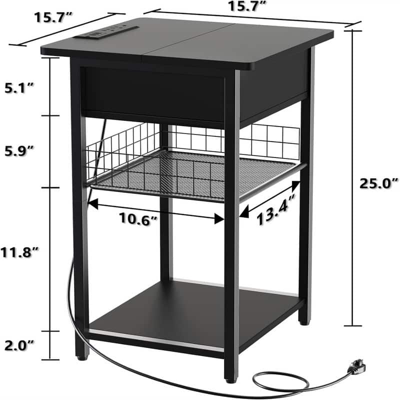 Nightstand with Charging Station