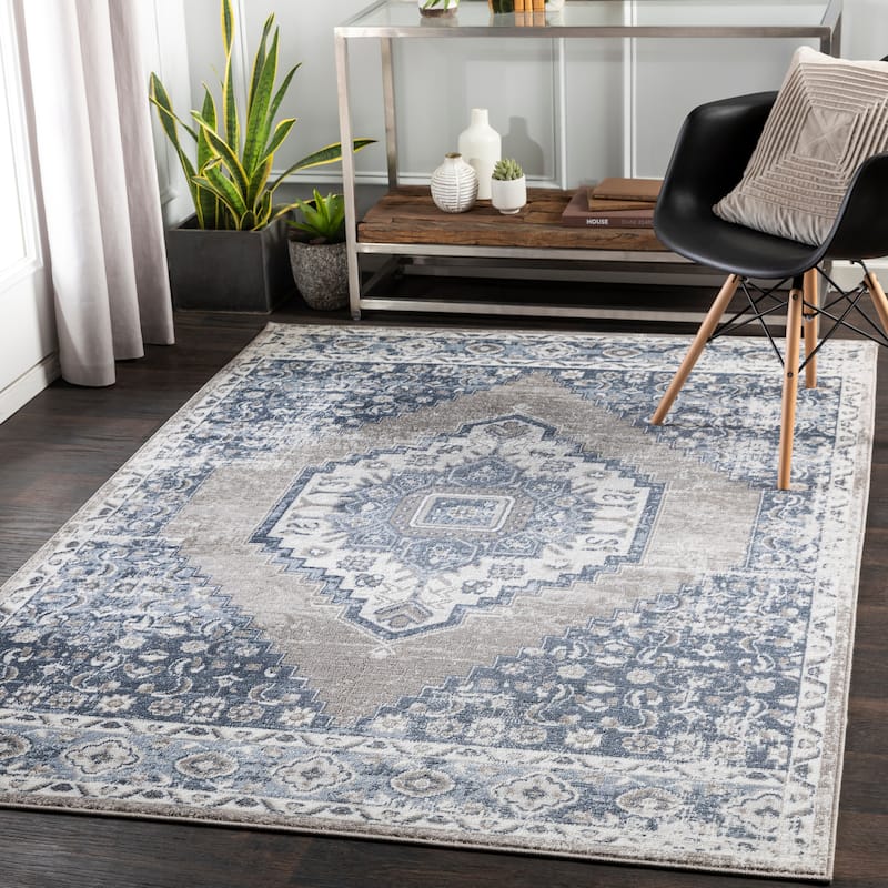 Livabliss Neal Distressed Persian Medallion Area Rug