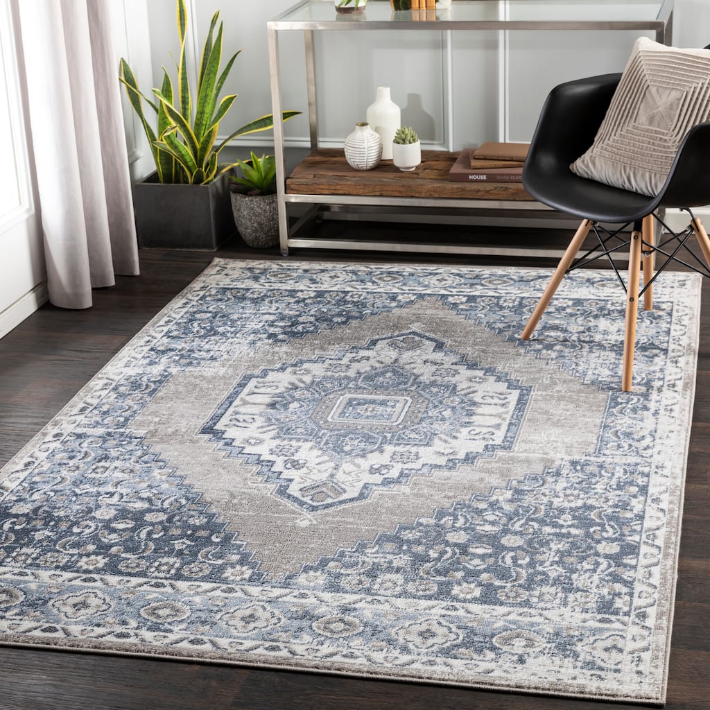 Livabliss Neal Distressed Persian Medallion Area Rug
