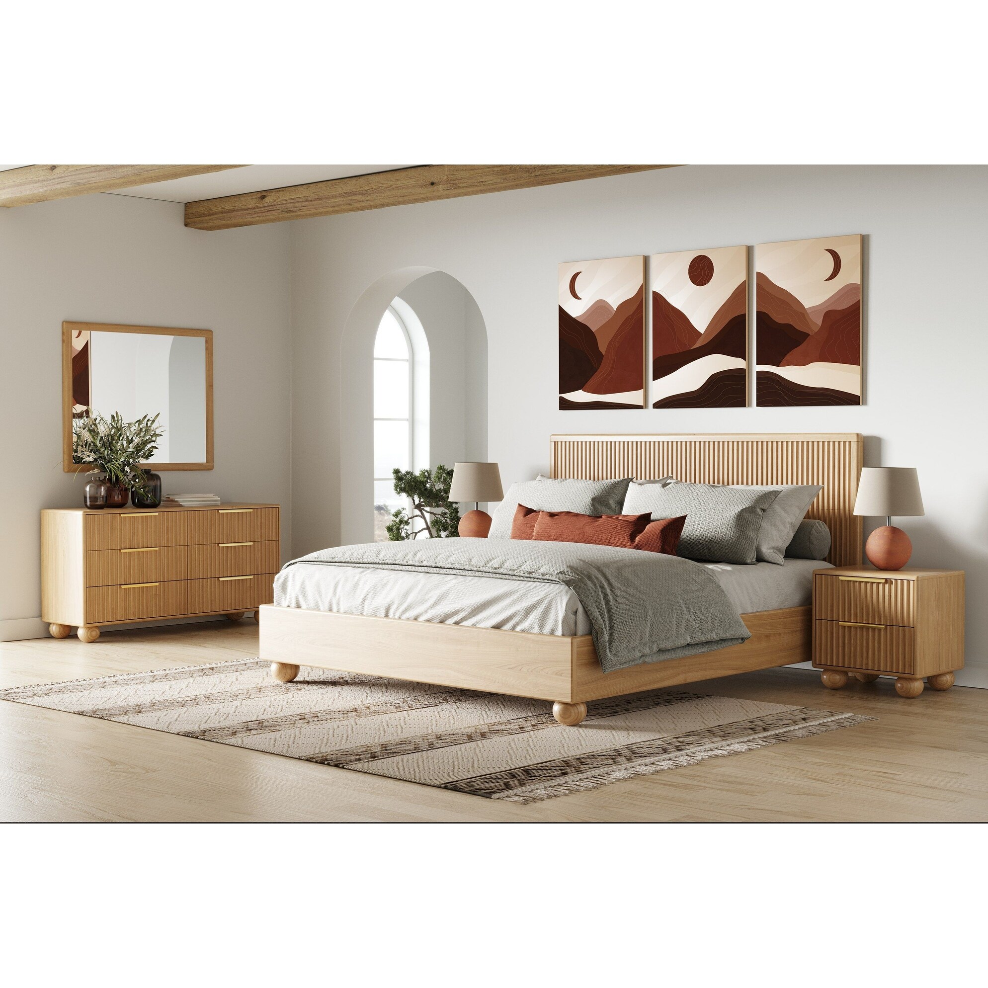 Modrest Winters Modern Oak Nightstand | Natural Wood