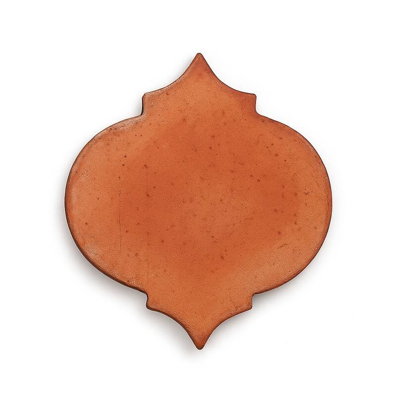 Natural Terracotta Arabesque, 9"x9.5" tile