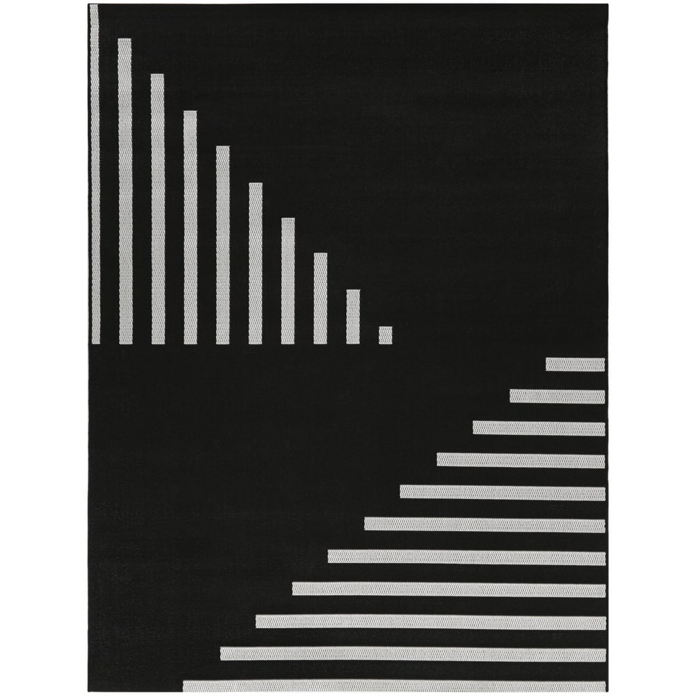 Maximilian Modern Striped Indoor/Outdoor Area Rug