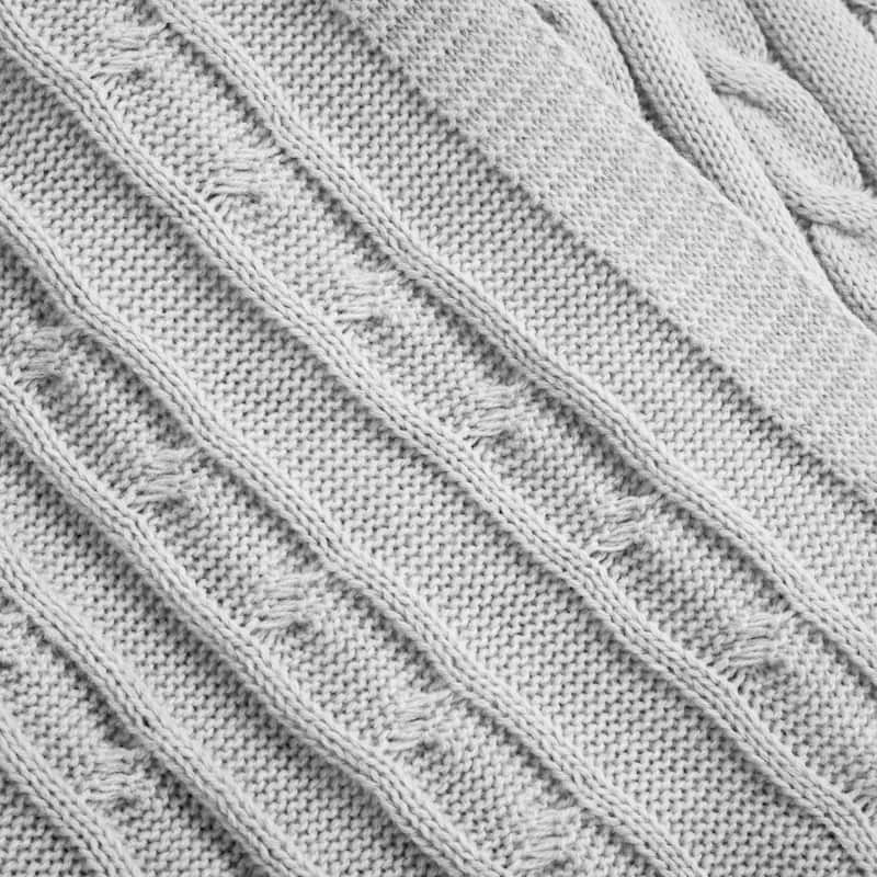 Lush Decor Cable Soft Knitted Oversized Blanket/Coverlet