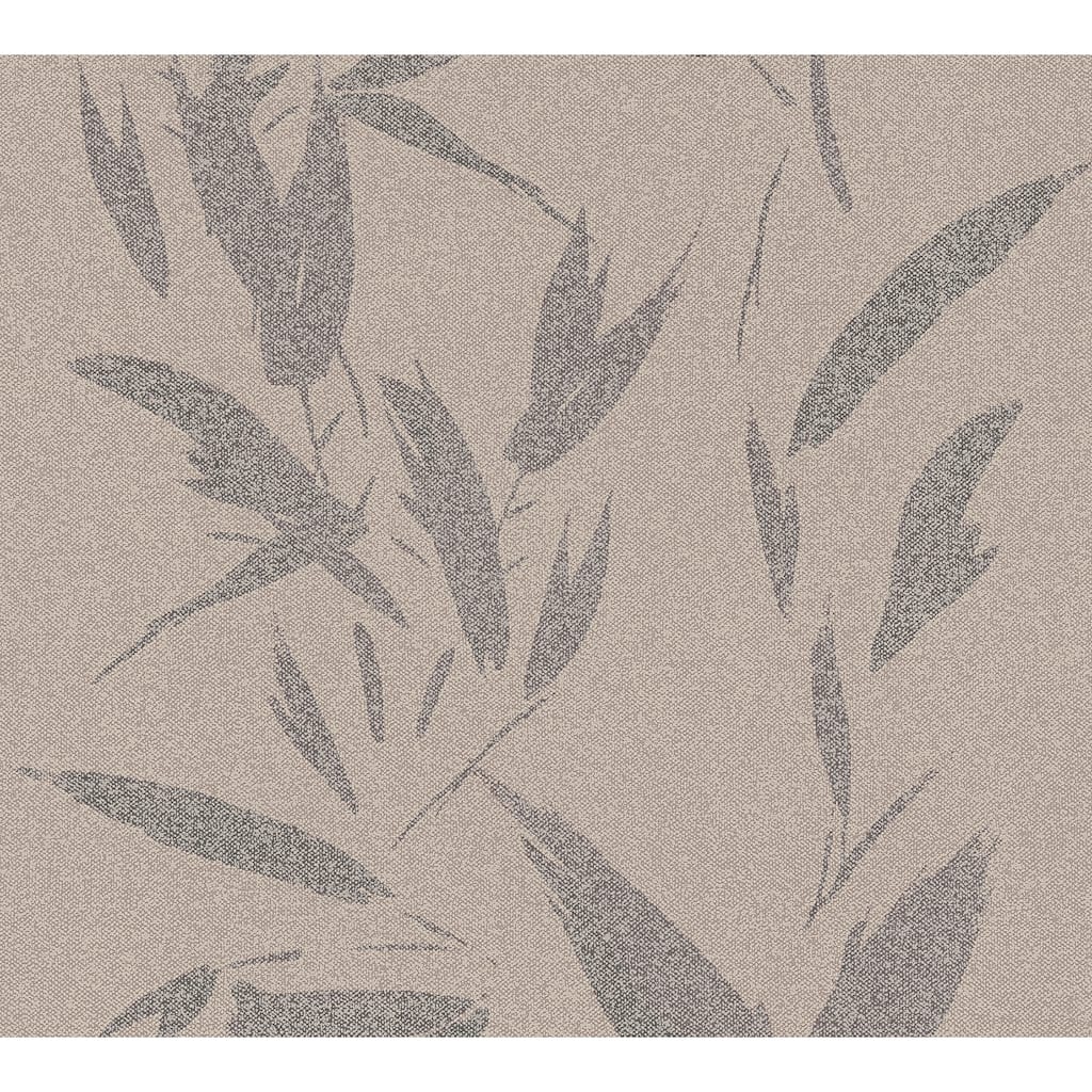 Advantage Kaiya Grey Leaves Wallpaper - 20.9in x 396in x 0.025in - 20.9in x 396in x 0.025in