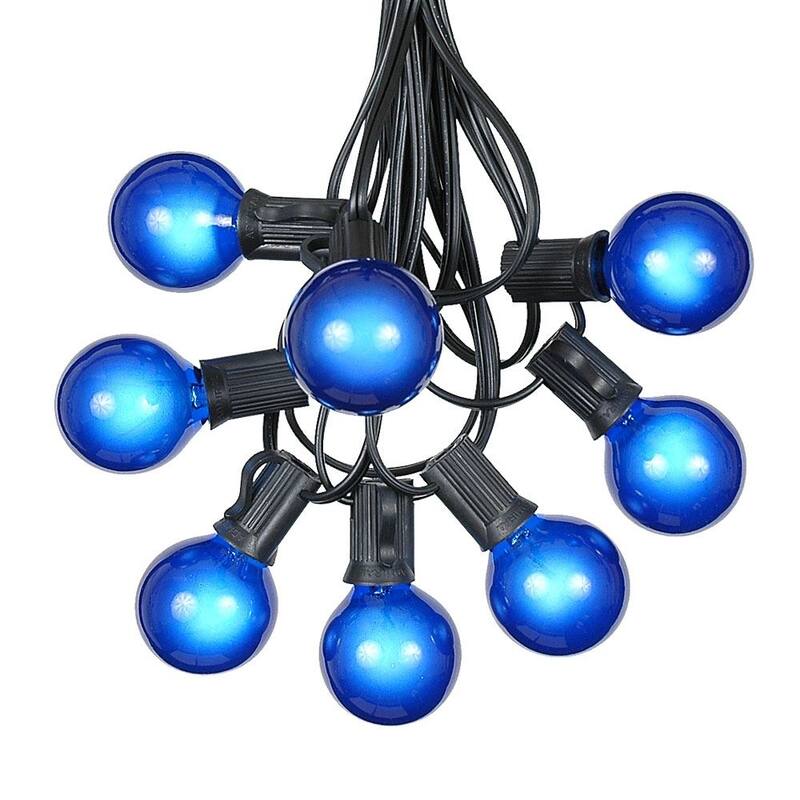 100 Foot G40 Outdoor Globe Patio String Lights - Set of 125 G40 Globe Bulbs