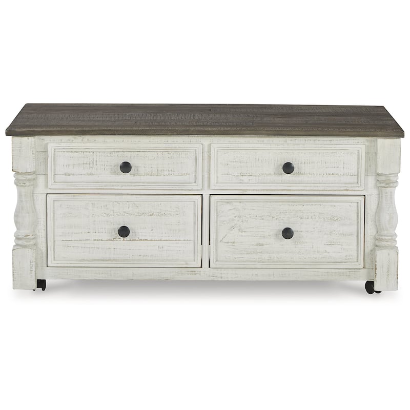 Signature Design by Ashley Havalance White/Gray Lift Top Cocktail Table - 26"W x 46"D x 20"H
