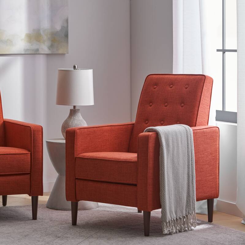 Home Theater Single Fabric Recliner, Living Room Chair Adjustable Sofa Chair with Thick Cushion Tufted Upholstered Accent Chair