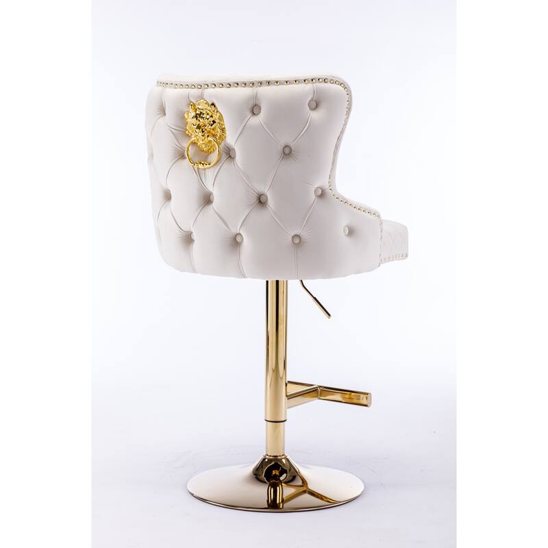 Hengming Velvet Bar Chair Stool One-Piece Set