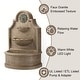 preview thumbnail 8 of 13, Glitzhome 37.25"H Oversized 3-Tier Single Spout European Style Polyresin Wall Fountain with LED Lights