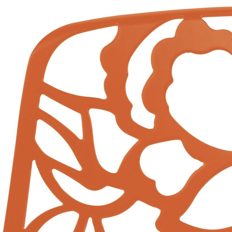 Devon Aluminum Outdoor Dining Side Chair with UV Resistant and Cuout Backrest for Indoor or Outdoor Set of 2