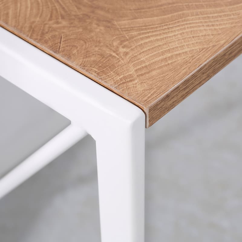 HOMCOM Folding Computer Desk, 47.25"W Home Office Writing Desk with Metal Frame