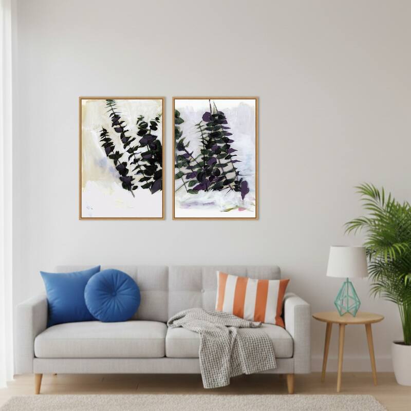 Amanti Art Eucalyptus Painting No. 1 & 2 2 Piece by Cartissi Framed Canvas Wall Art