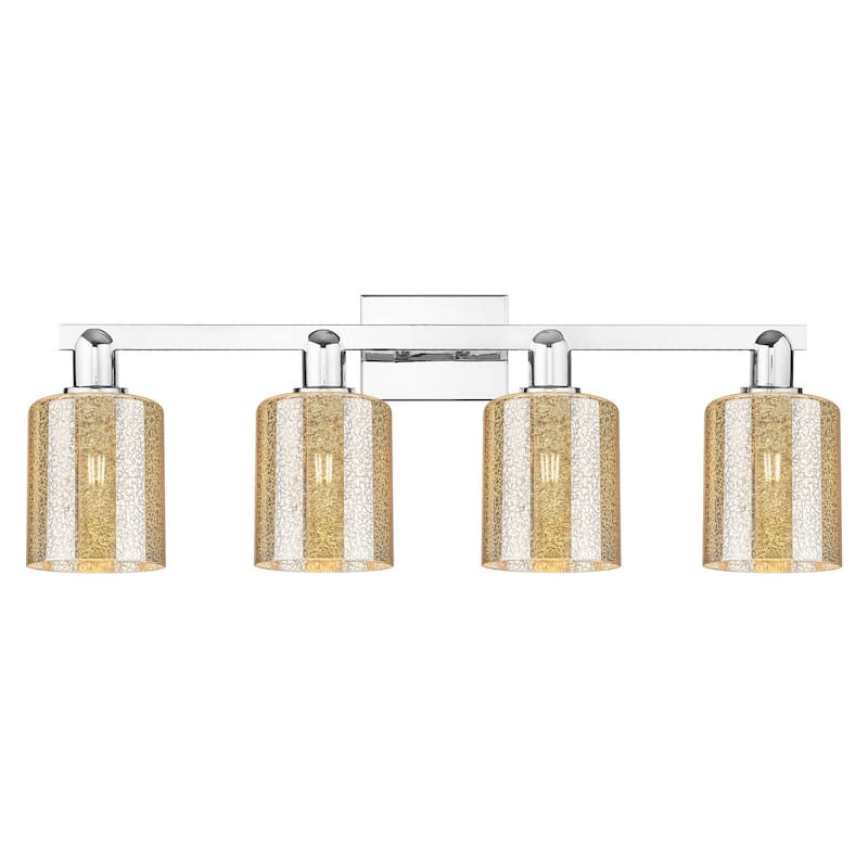 Innovations Lighting 716-4W-11-32 Cobbleskill Vanity Cobbleskill 4 - Polished Chrome / Mercury
