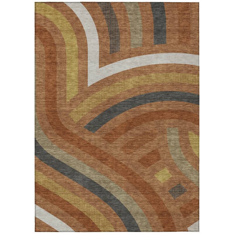 Machine Washable Indoor/ Outdoor Modern Jalen Chantille Rug