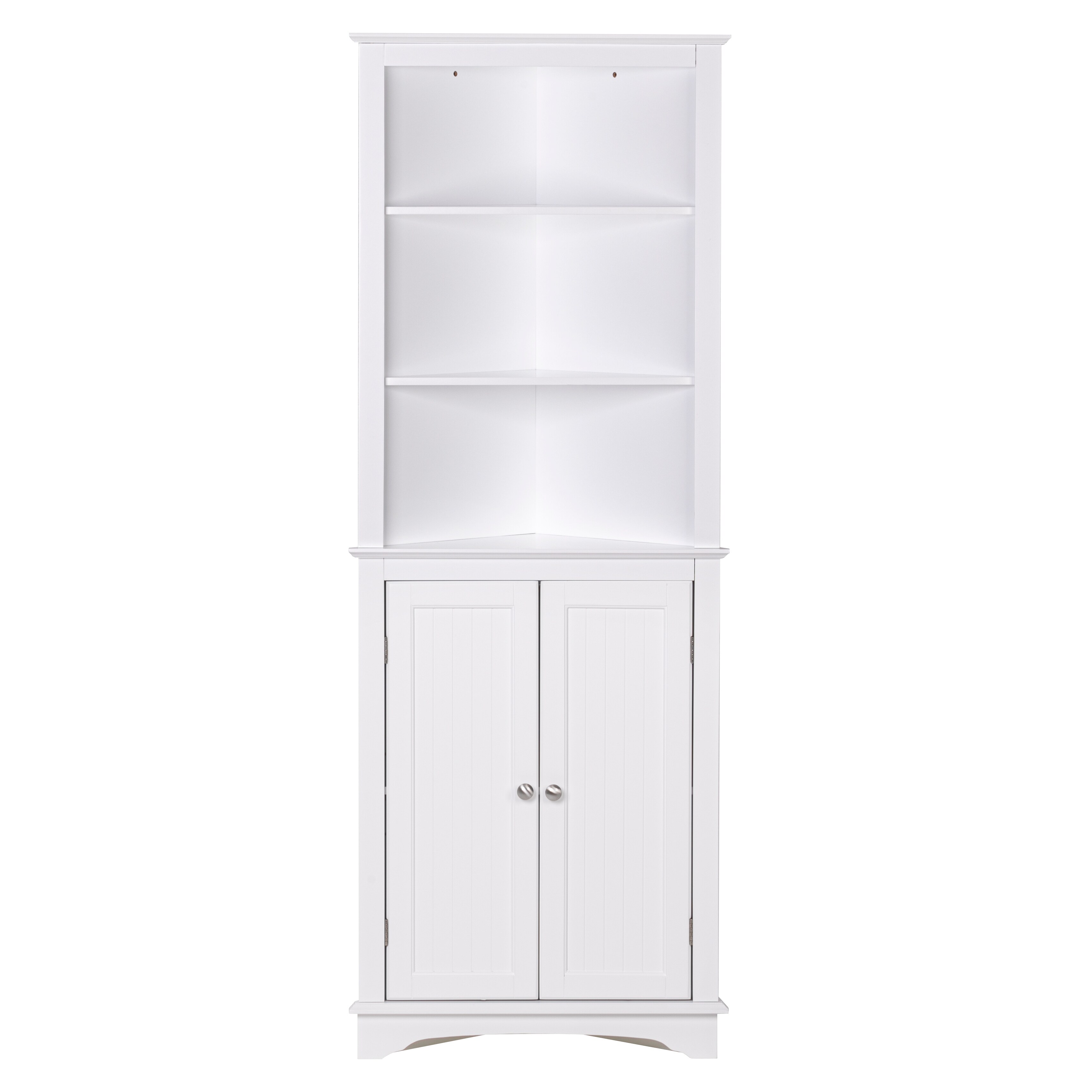 Krismala 37 Tall Corner Storage Cabinet With Doors