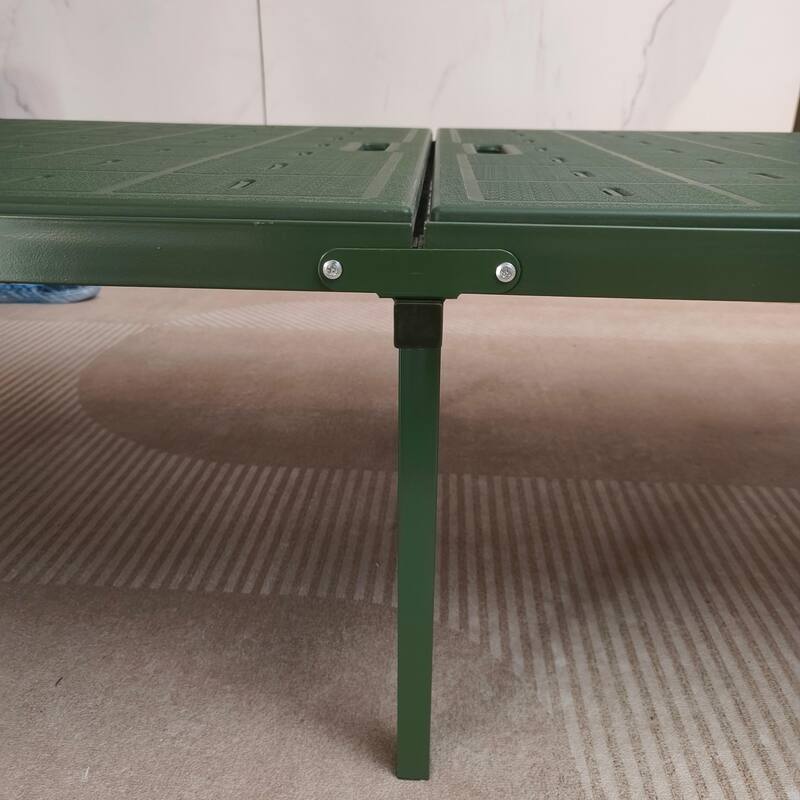 Metal Folding Rollaway Bed Frame with green
