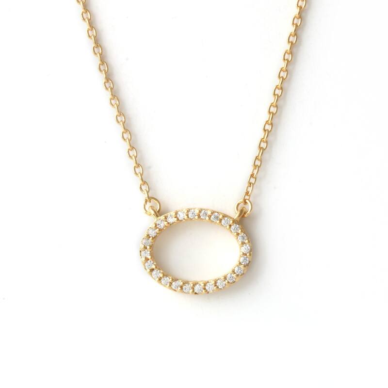 1/10ct Diamond Geometric Pendant Necklace in Silver for Women