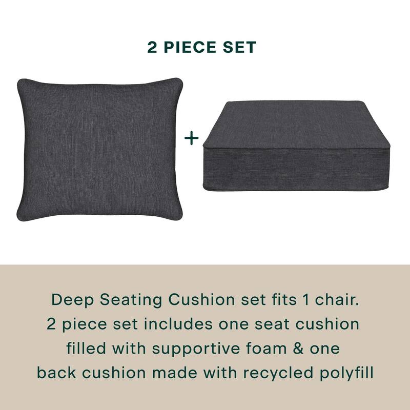 Outdoor Deep Seating Lounge Chair Cushion
