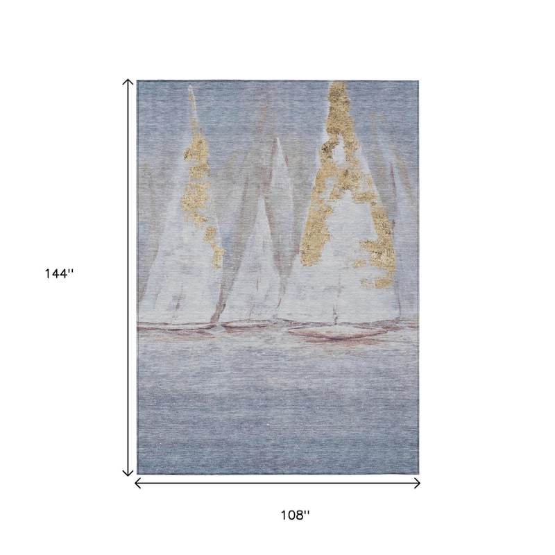 HomeRoots Nautical Transitional Rectangle Outdoor Rug